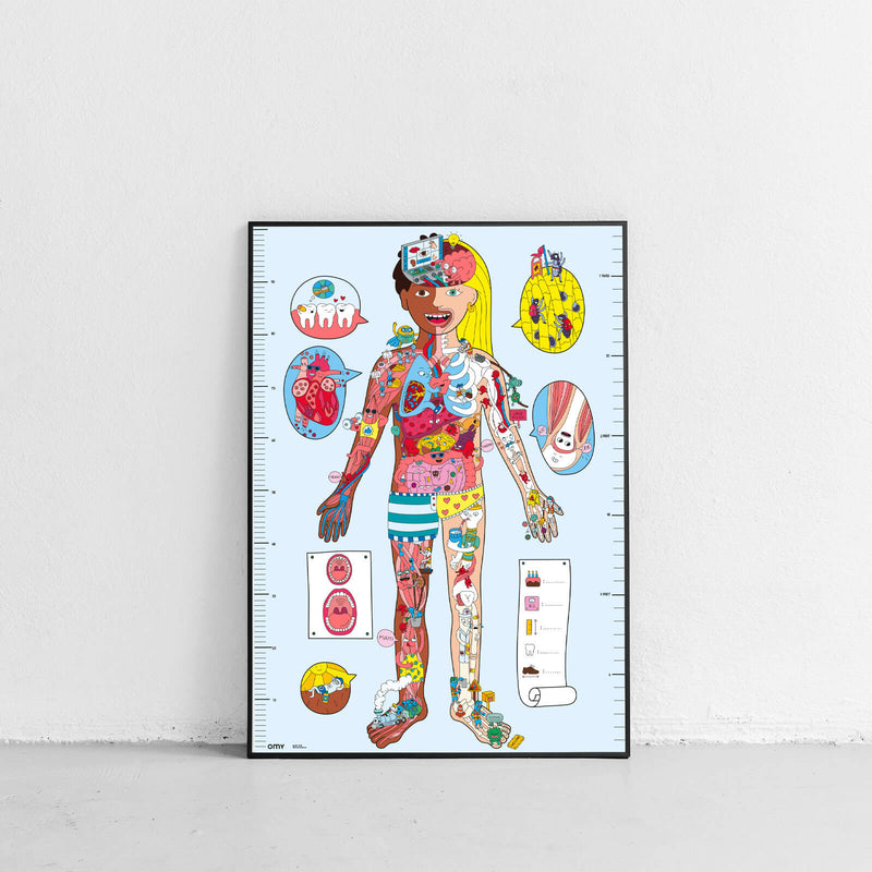 Poster with 100 Stickers - My Body