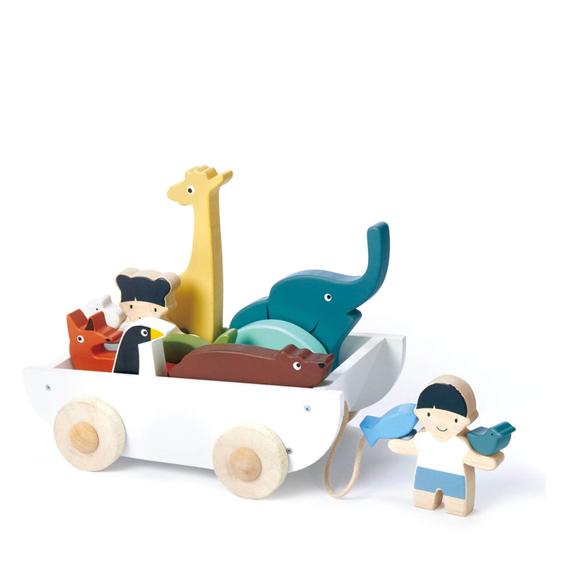 Wooden Cart and Friends