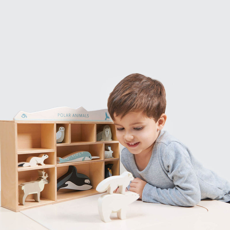 Polar Animals Set Plus Display Shelf