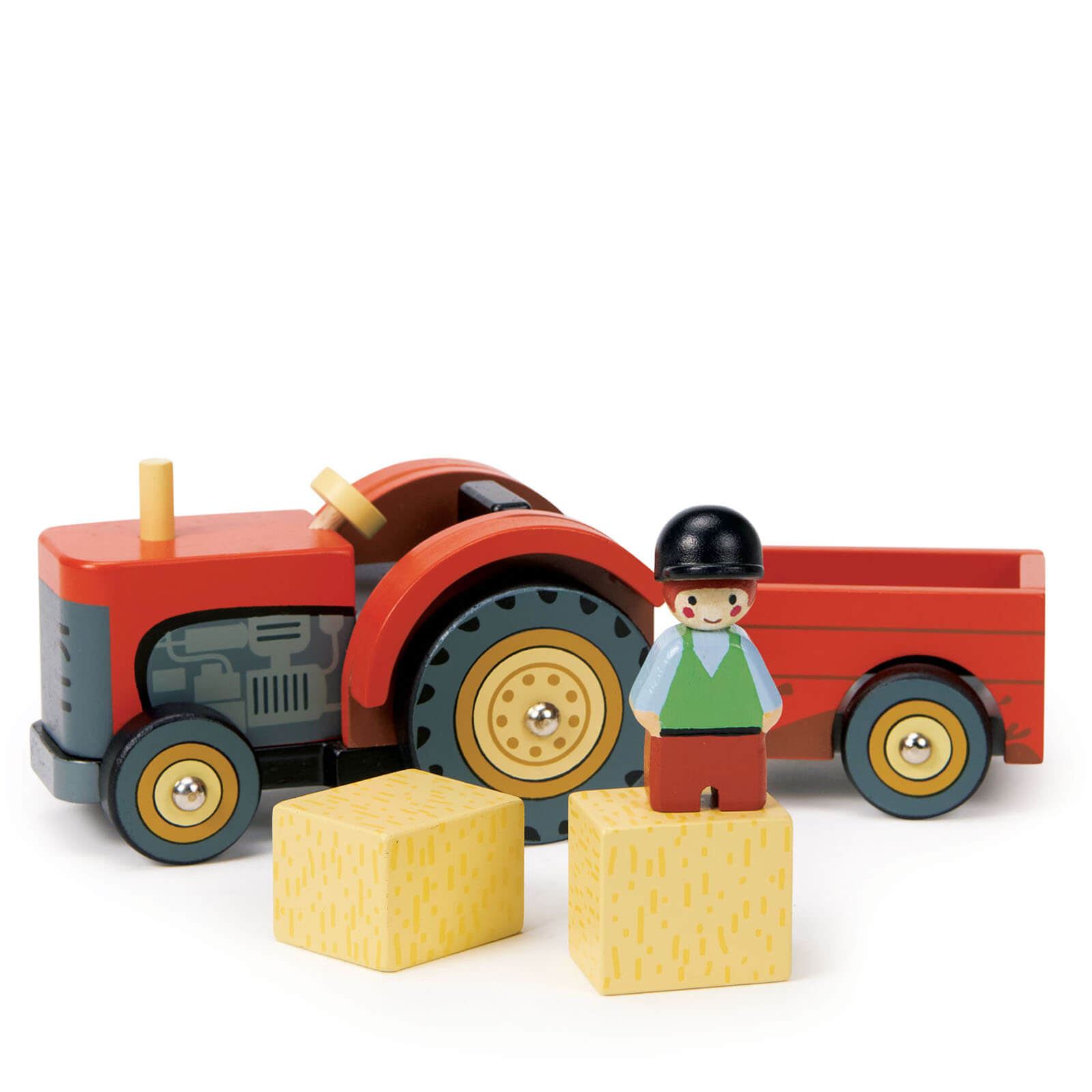 Wooden Farmyard Tractor and Accessories