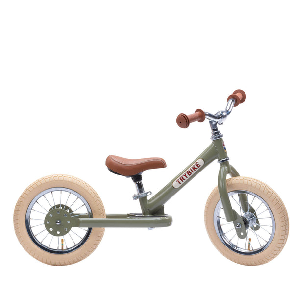 Vintage Green 2 In 1 Balance Bike / Trike