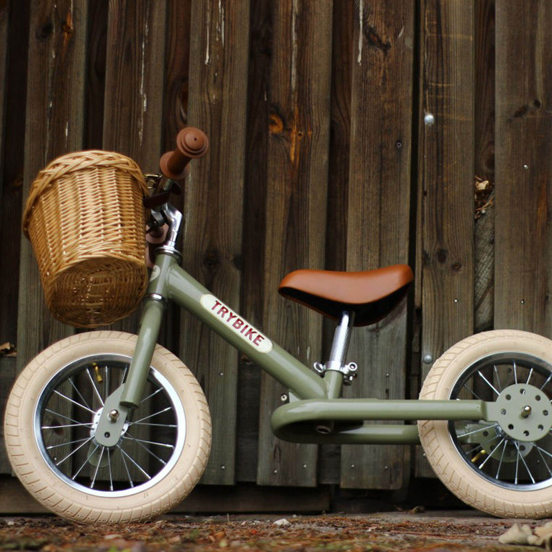 Vintage Green 2 In 1 Balance Bike / Trike