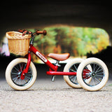 Vintage Red 2 In 1 Balance Bike / Trike