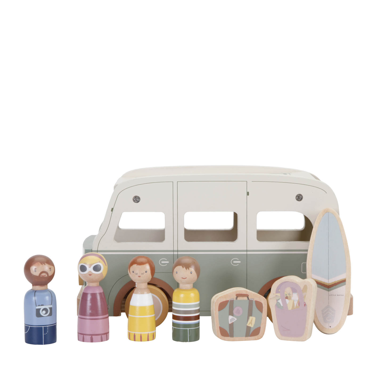 Vintage Vehicle With Wooden Dolls