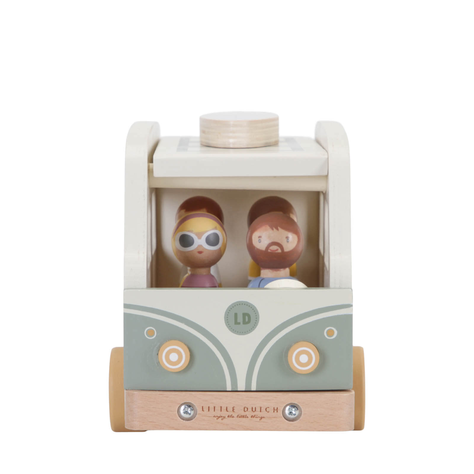 Vintage Vehicle With Wooden Dolls