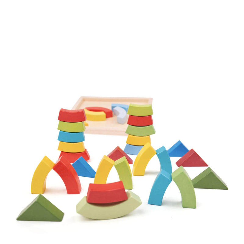 Arches and Triangles Wooden Blocks