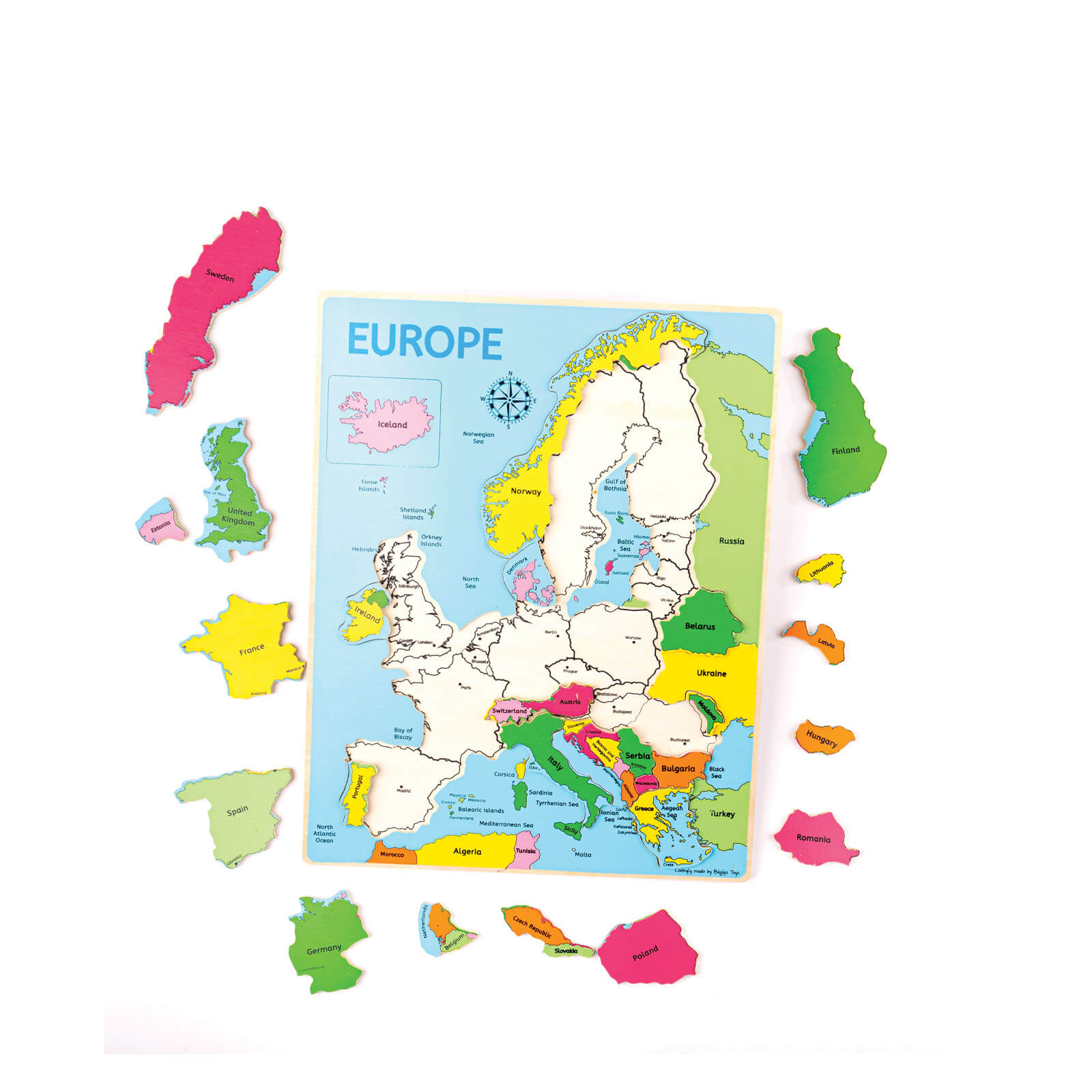 Big Jigs Europe Inset Puzzle – Small Kins