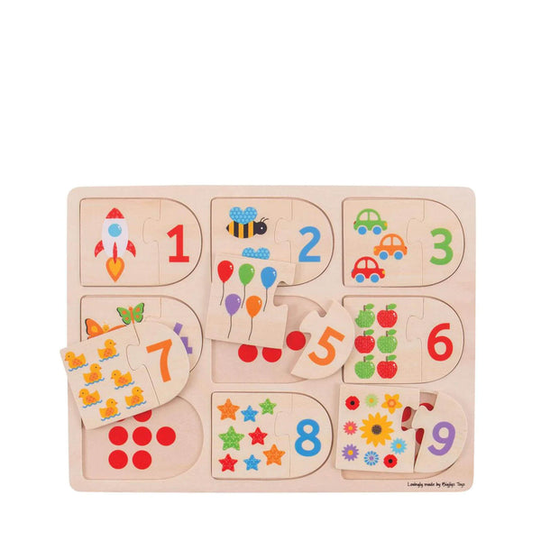 Picture and Number Matching Puzzle