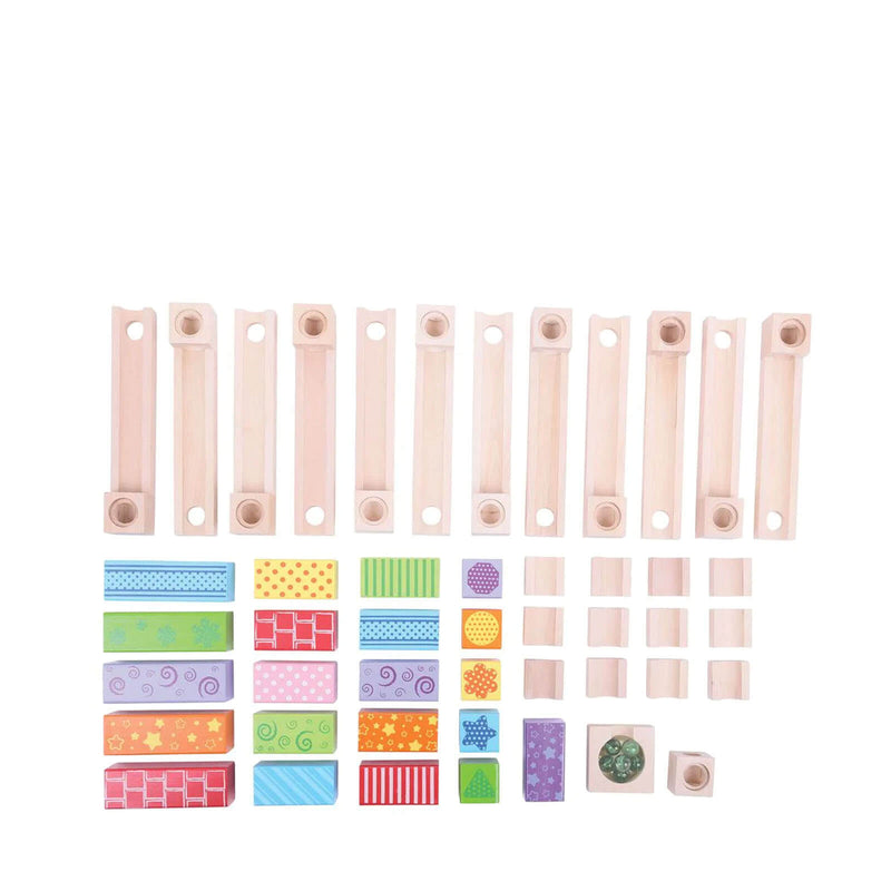 Wooden Stacking Marble Run