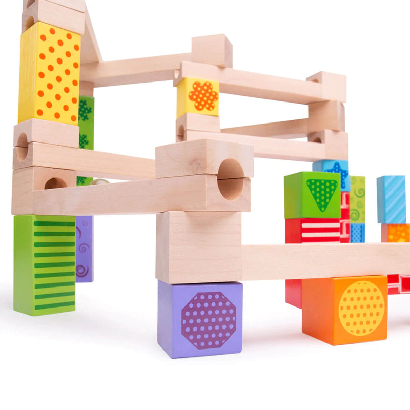 Wooden Stacking Marble Run