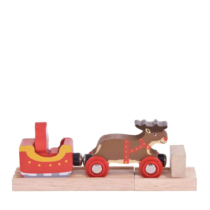 Santa Sleigh with Reindeer For Train Track