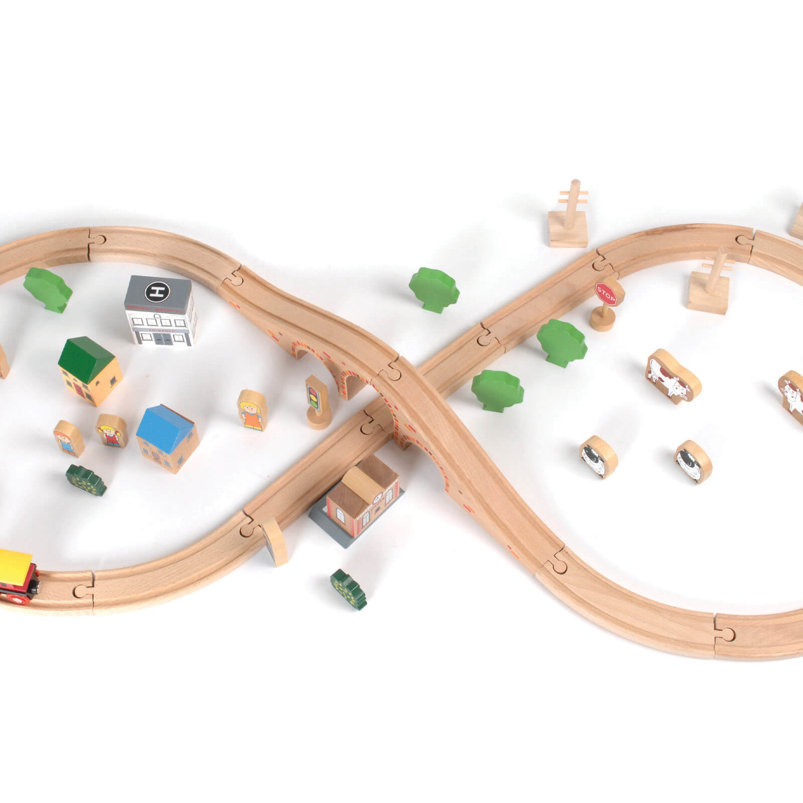 Wooden Classic Train Set - 50 Pieces