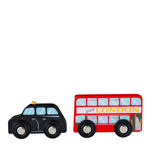 Red Bus and Black Cab Set