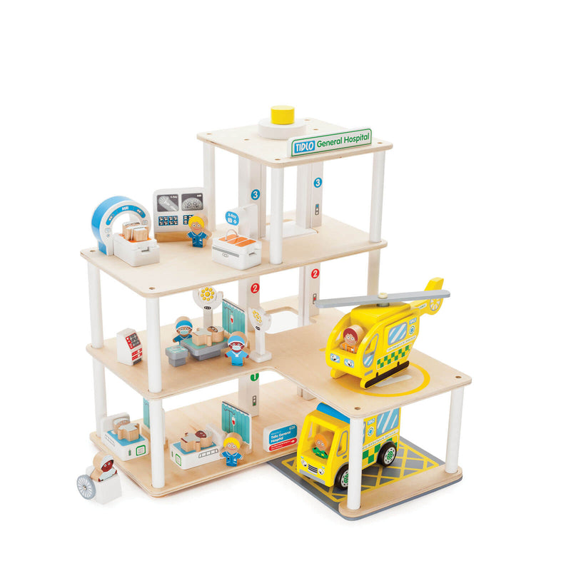 Wooden Play Hospital - 30 Pieces