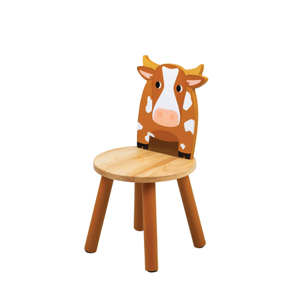 Wooden Chair - Cow