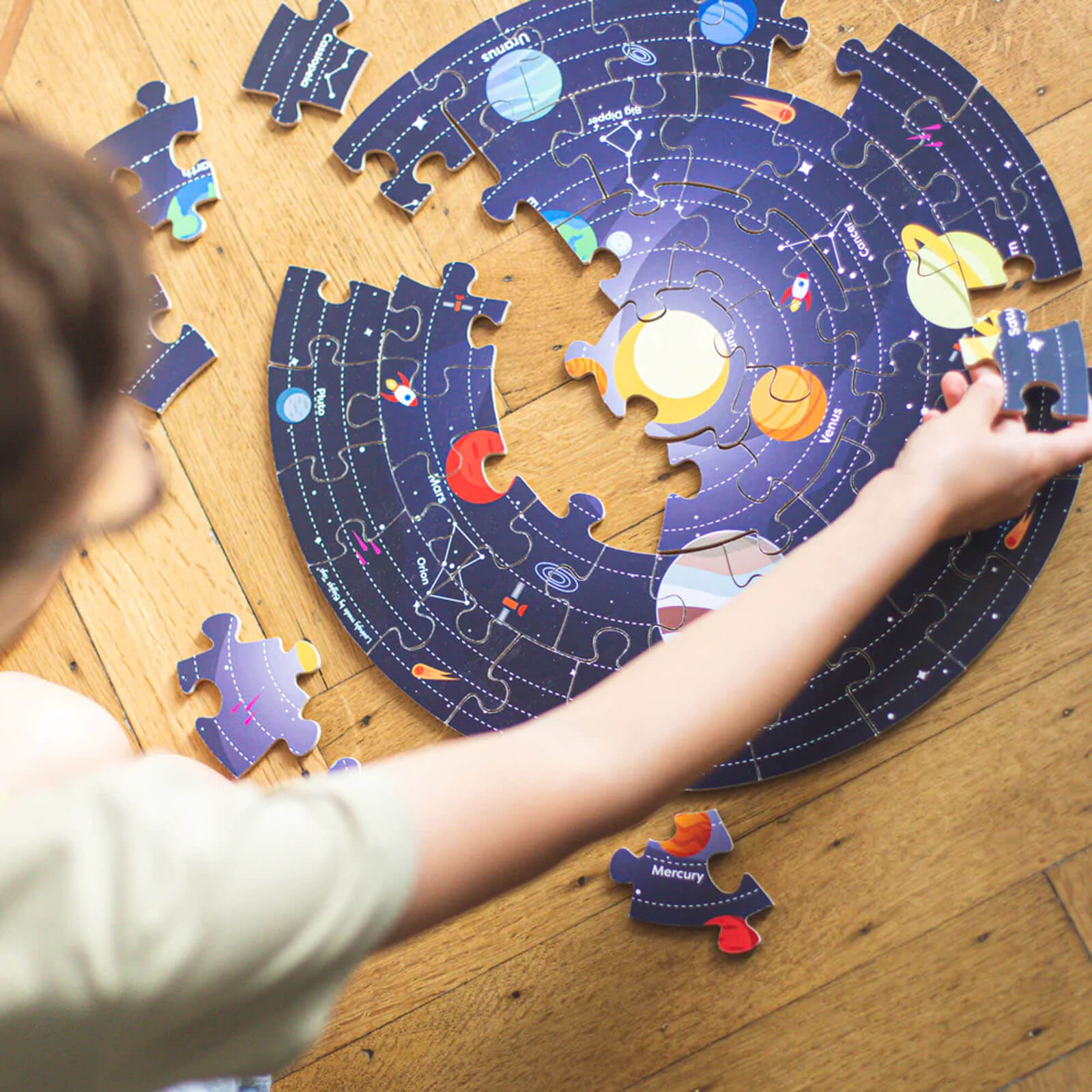 Floor Puzzle Solar System Circular