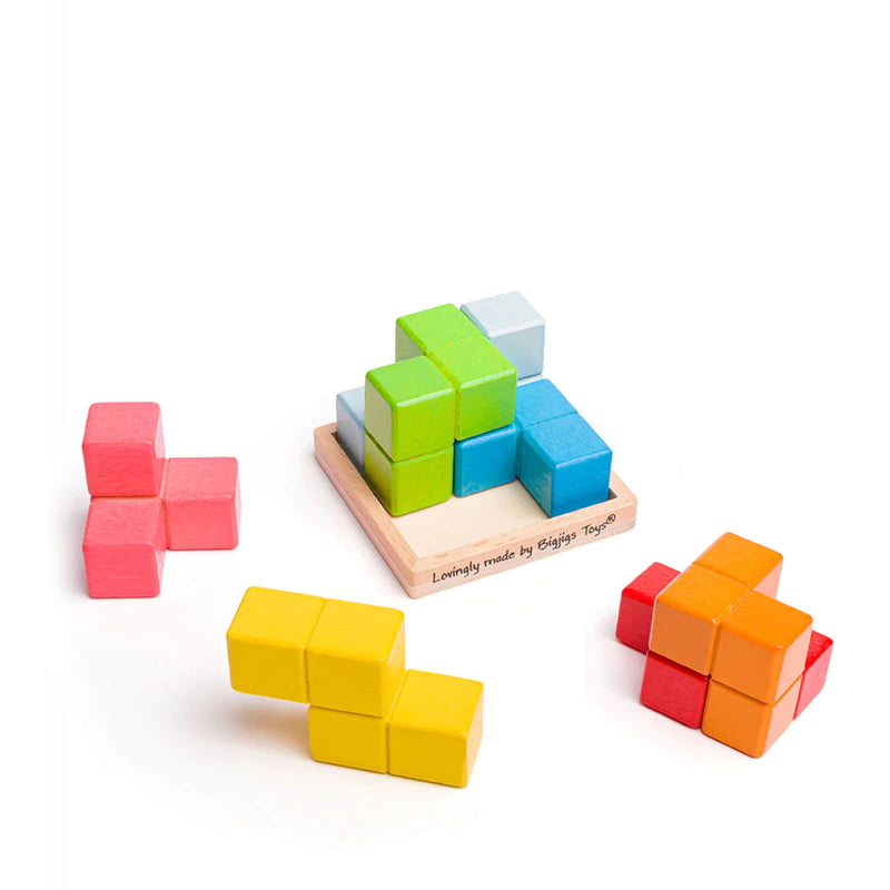 Wooden Lock-a-Cube Game