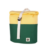 Dark Green and Light Yellow Roll Top Backpack - 9.5 Litres
