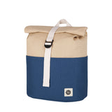 Navy and Beige Roll Top Backpack - 9.5 Litres
