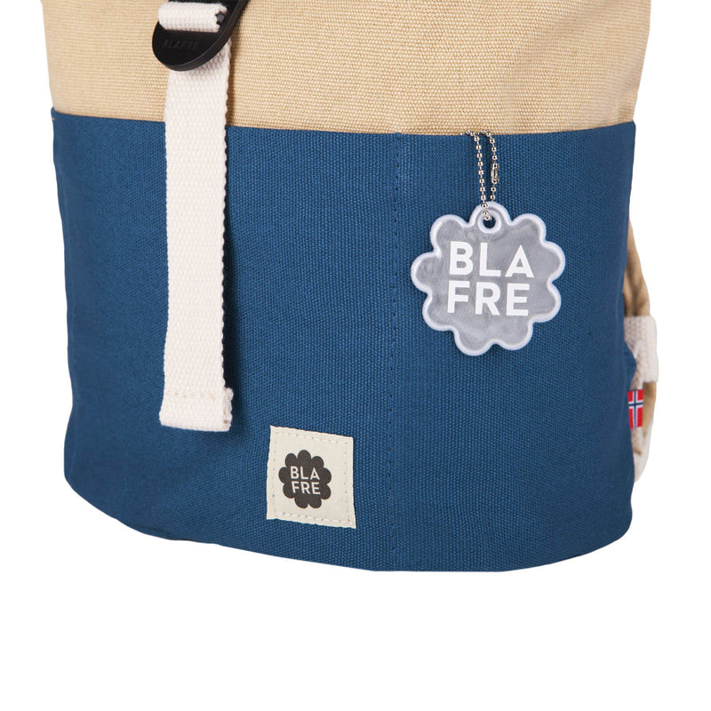 Navy and Beige Roll Top Backpack - 9.5 Litres