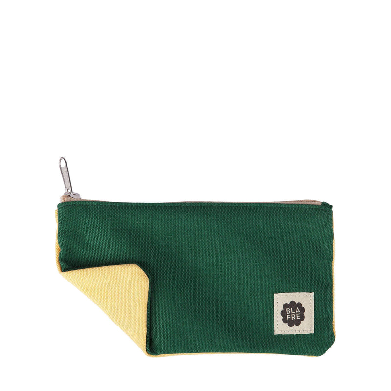 Dark Green and Light Yellow Rectangle Pencil Case