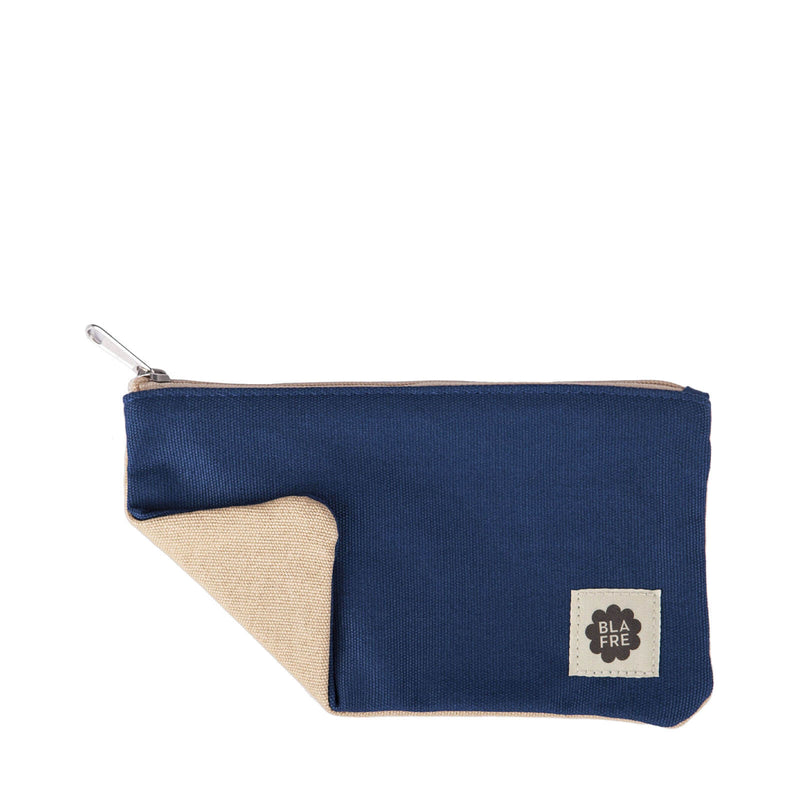Navy and Beige Rectangle Pencil Case