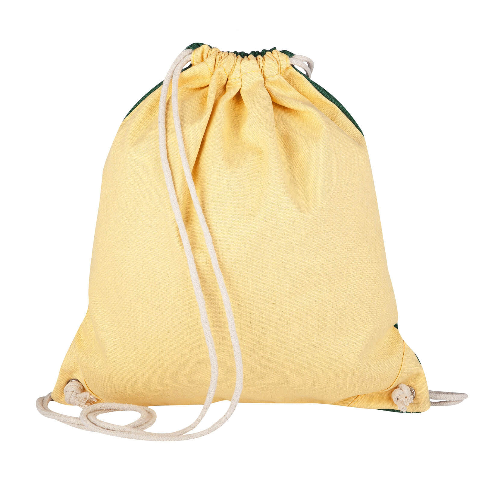 Navy and Beige Drawstring Bag