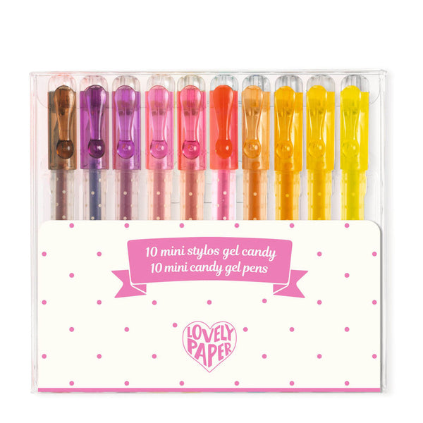 10 Mini Candy Coloured Gel Pens