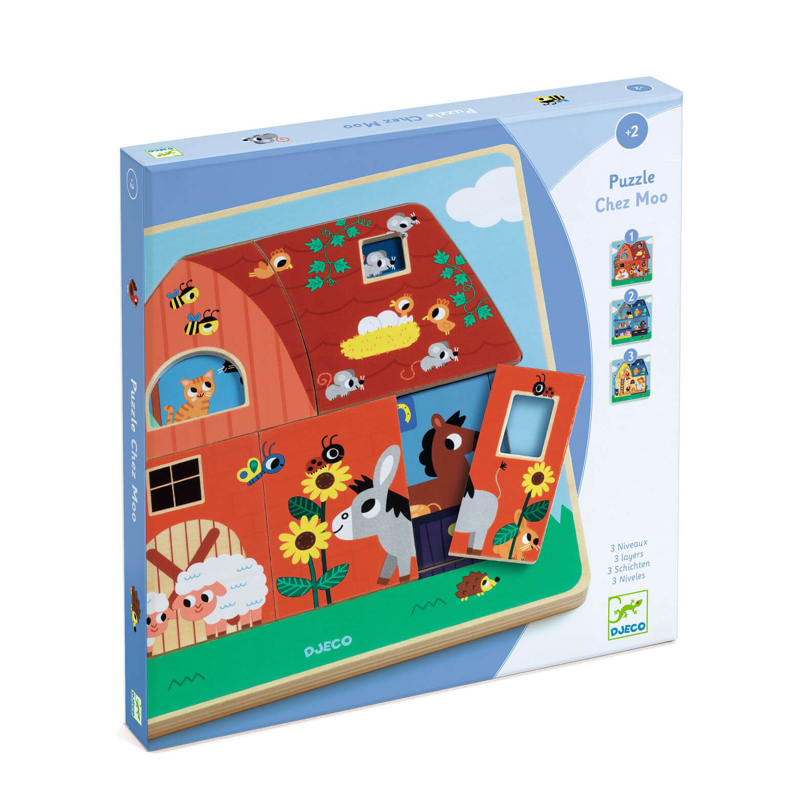 3 Layer Wooden Puzzle - Chez Moo