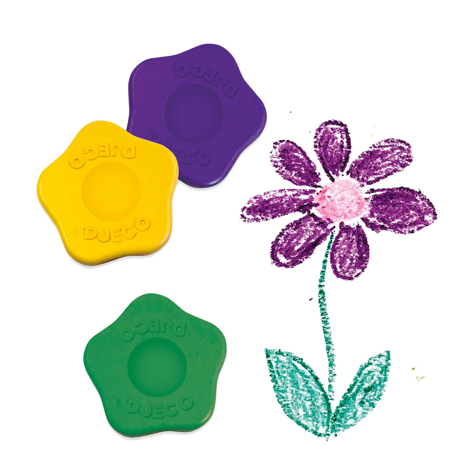 12 Flower Crayons