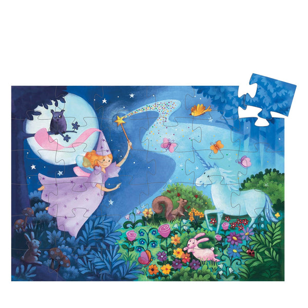 The Fairy and The Unicorn Silhouette Puzzle