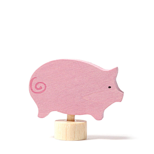 Wooden Figure - Pink Pig