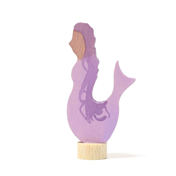 Wooden Figure - Mermaid Amethyst
