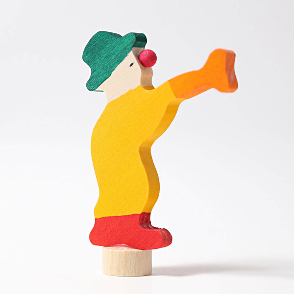 Wooden Figure - Clown With Trumpet