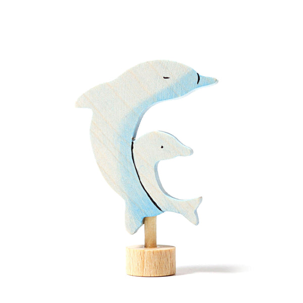 Wooden Figure - Two Dolphins