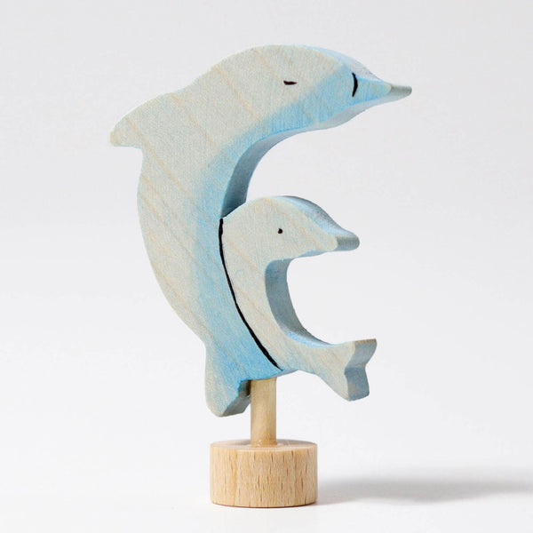 Wooden Figure - Two Dolphins