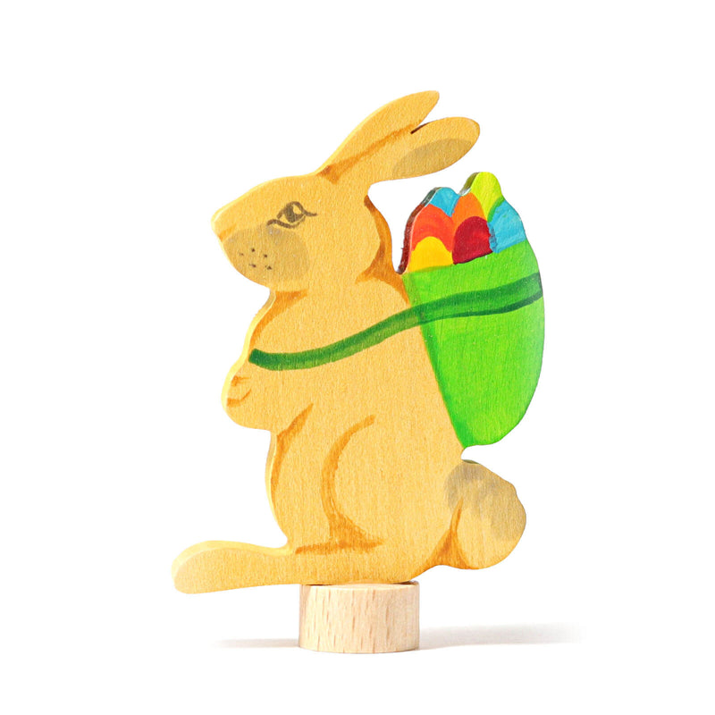 Wooden Figure - Rabbit With Basket