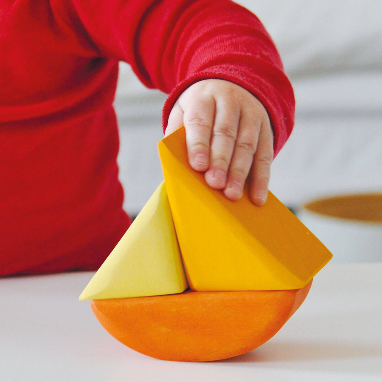 Rolling Boats Wooden Stacking Blocks