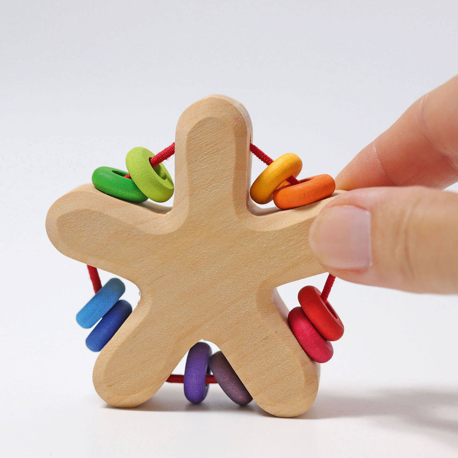 Wooden Rainbow Star