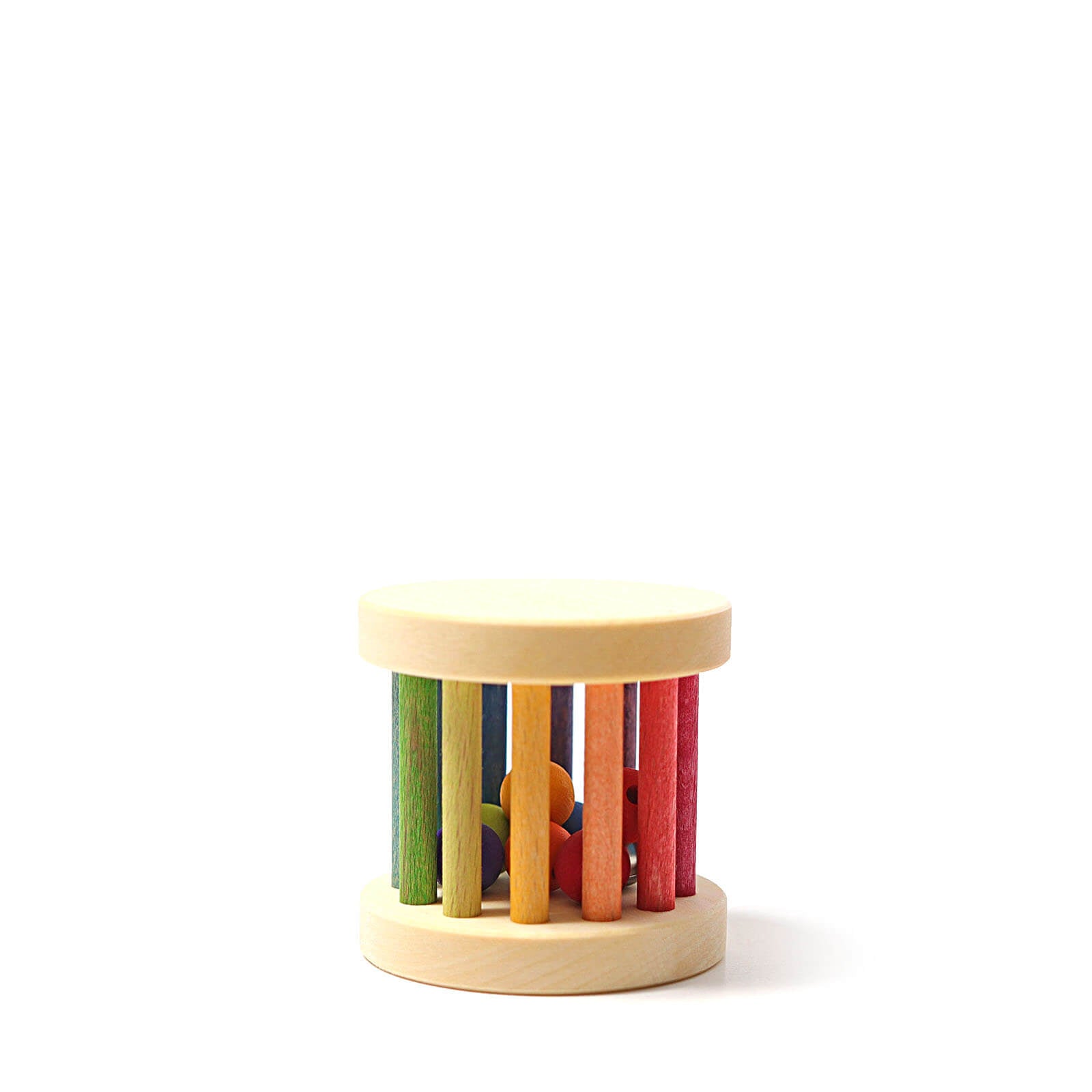 Wooden Mini Rainbow Rolling Wheel