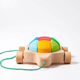 Wooden Pull Along - Rainbow Turtle Puzzle