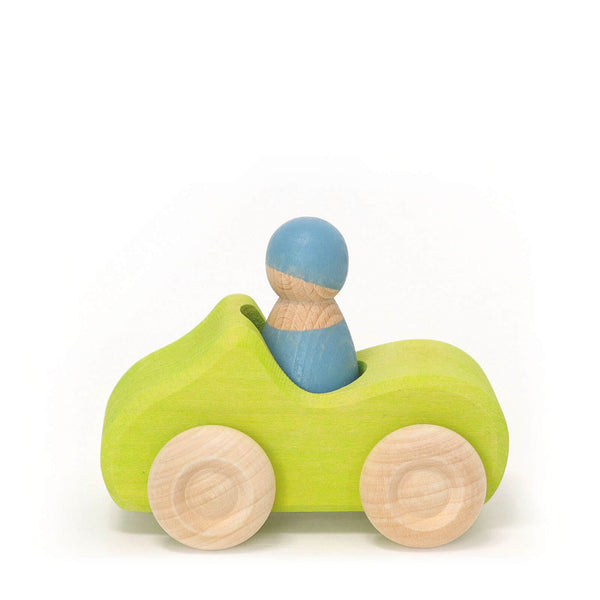 Small Wooden Convertible Car - Green