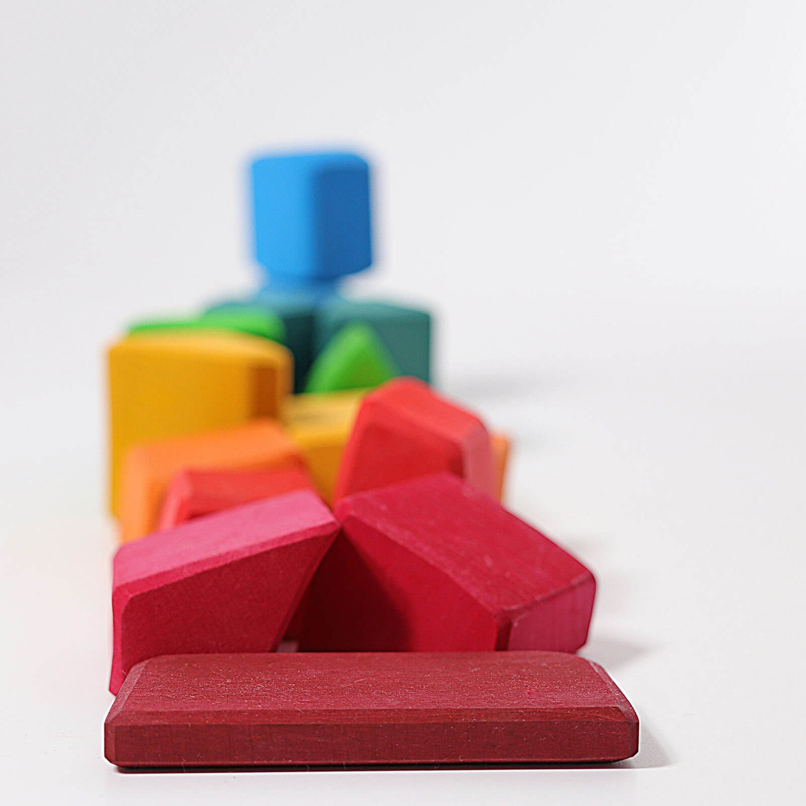 Wooden Coloured Waldorf Building Blocks