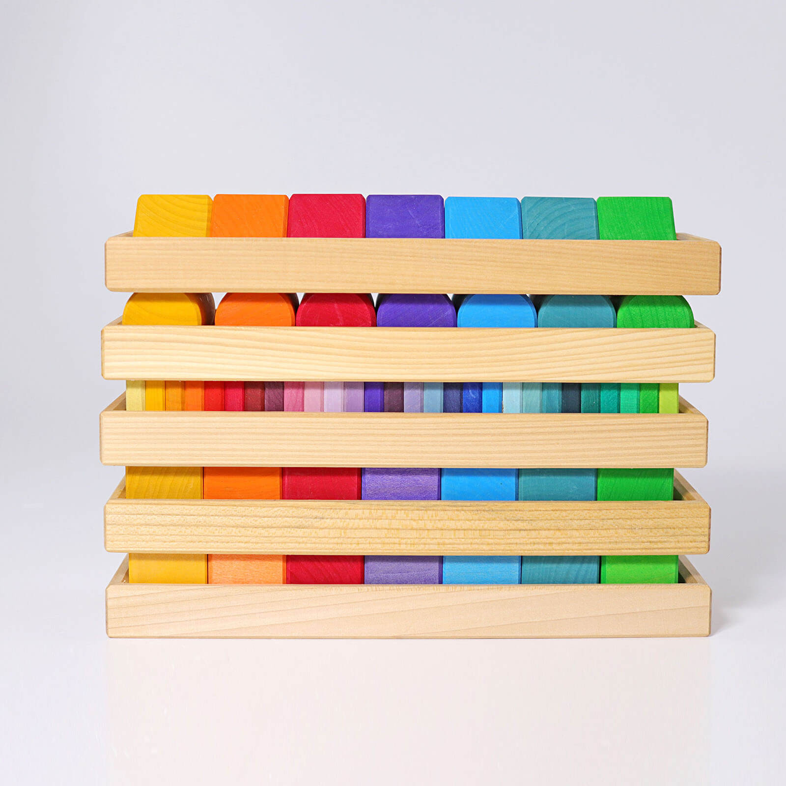 Wooden Shapes and Colours Building Blocks