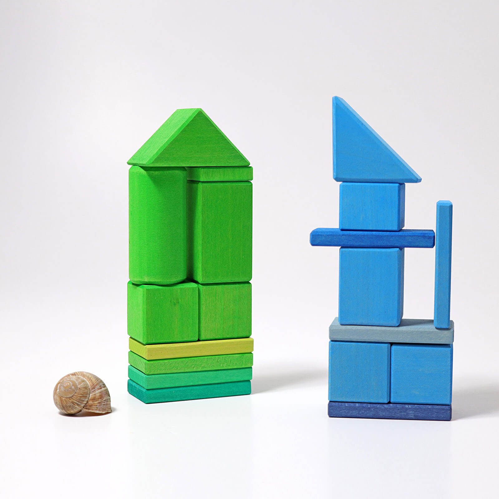 Wooden Shapes and Colours Building Blocks