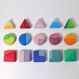 Coloured Triangles Squares Circles Building Blocks