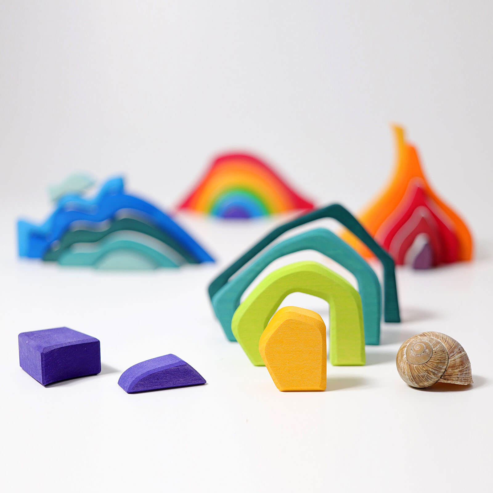 Coloured Building Block Set - Small Four Elements