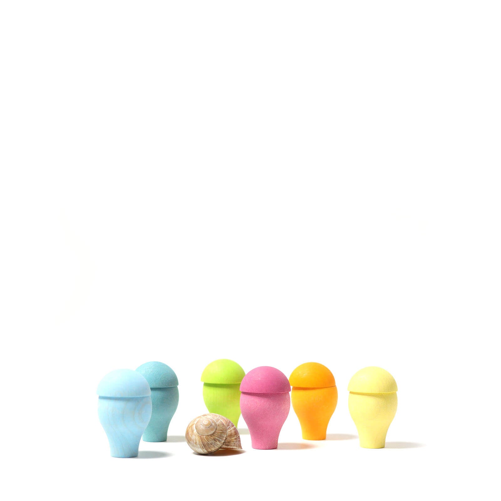 Wooden Pastel Mushrooms