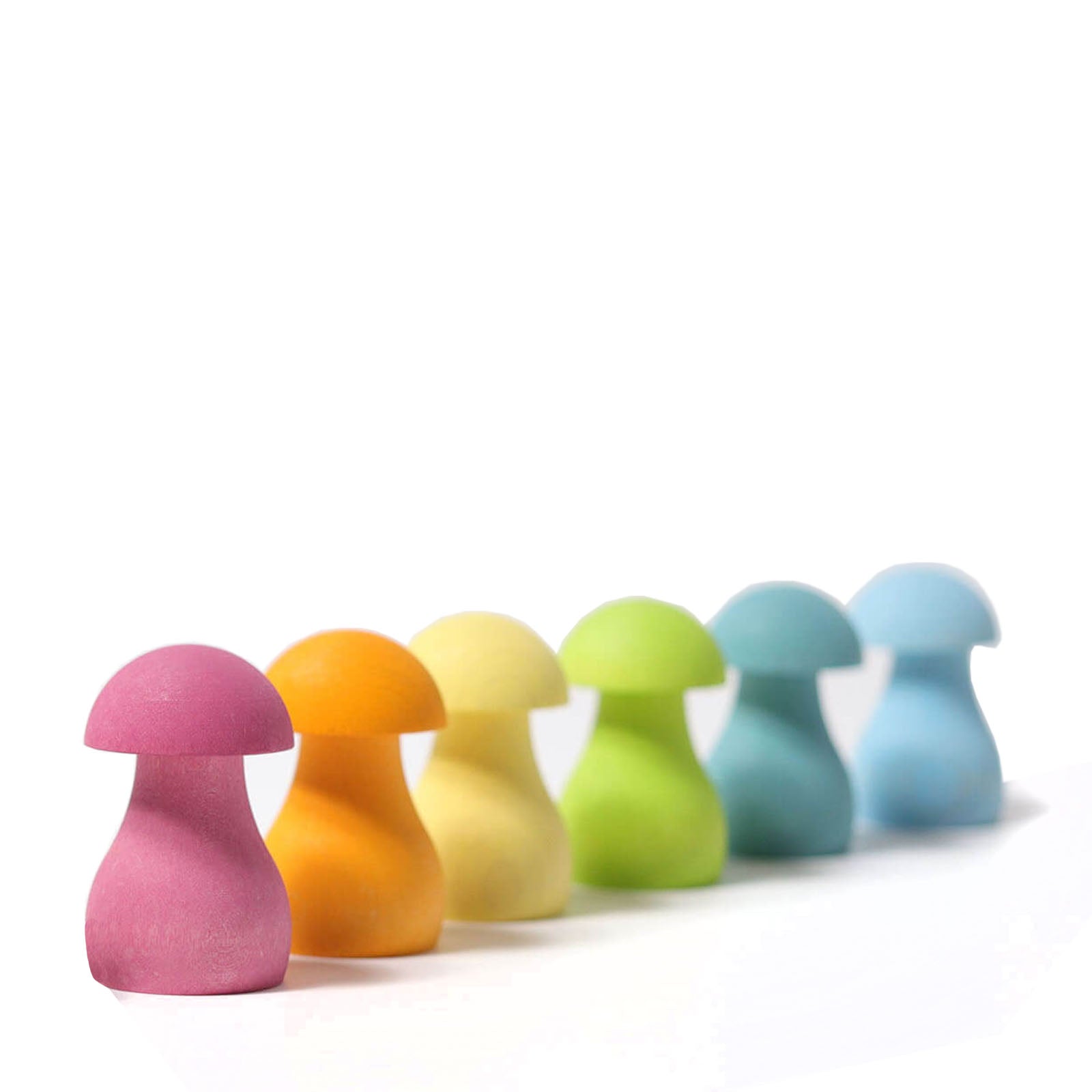 Wooden Pastel Mushrooms