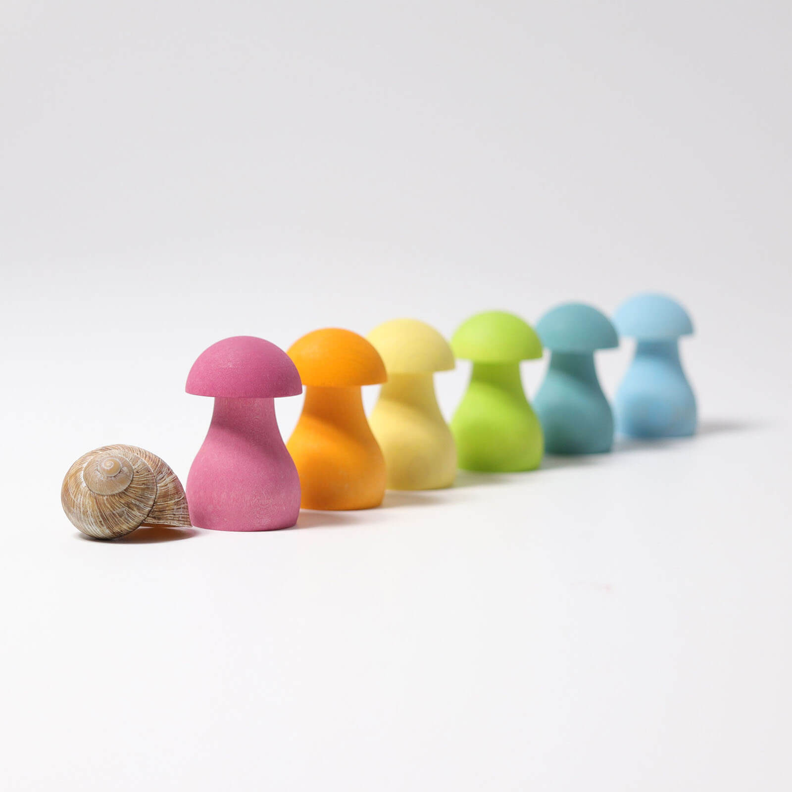 Wooden Pastel Mushrooms